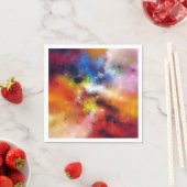 Elegante Abstracte Kunst Sjabloon Modern Kleurrijk Servet (Insitu)