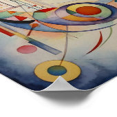 Elegante Abstracte Kunst Waterverf Poster (Hoek)