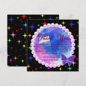 Elegante Abstracte Lila Pearl Wedding Jubileum Bedankkaart (Voorkant / Achterkant)