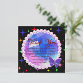 Elegante Abstracte Lila Pearl Wedding Jubileum Bedankkaart (Staand voorkant)