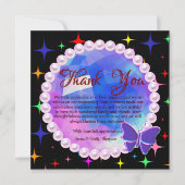 Elegante Abstracte Lila Pearl Wedding Jubileum Bedankkaart (Voorkant)