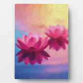 Elegante Abstracte lotusbloemen Fotoplaat (voorkant)
