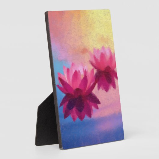 Elegante Abstracte lotusbloemen Fotoplaat (Zijkant)
