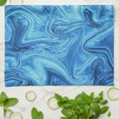 Elegante Abstracte marbel ombre keukenhanddoek (Gevouwen)