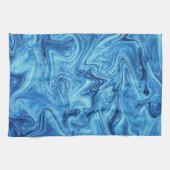 Elegante Abstracte marbel ombre keukenhanddoek (Horizontaal)