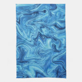 Elegante Abstracte marbel ombre keukenhanddoek (Verticaal)