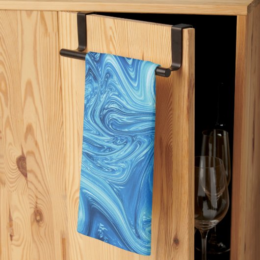 Elegante Abstracte marbel ombre keukenhanddoek (Derde Gevouwen)