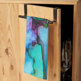 Elegante Abstracte marbel ombre keukenhanddoek