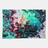 Elegante Abstracte marbel ombre keukenhanddoek (Horizontaal)