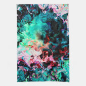 Elegante Abstracte marbel ombre keukenhanddoek (Verticaal)