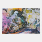 Elegante Abstracte marbel ombre keukenhanddoek (Horizontaal)