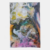 Elegante Abstracte marbel ombre keukenhanddoek (Verticaal)