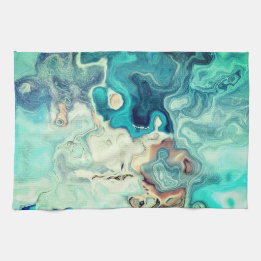 Elegante Abstracte marbel ombre Theedoek (Horizontaal)