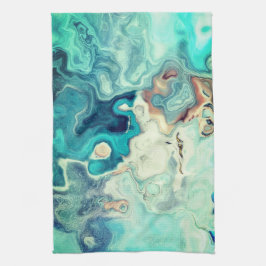 Elegante Abstracte marbel ombre Theedoek