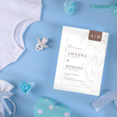 Elegante Abstracte minimalistische bruiloft Kaart