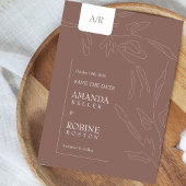 Elegante Abstracte minimalistische bruiloft Save The Date