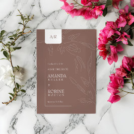 Elegante Abstracte minimalistische bruiloft Save The Date