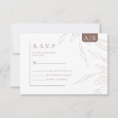 Elegante Abstracte minimalistische RSVP Kaartje (Voorkant)