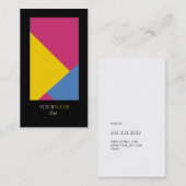 Elegante Abstracte moderne geometrische zwarte ran Visitekaartje (Voorkant / Achterkant)