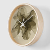 Elegante Abstracte Ombre Bruine Lagen Wandklok (Hoek)