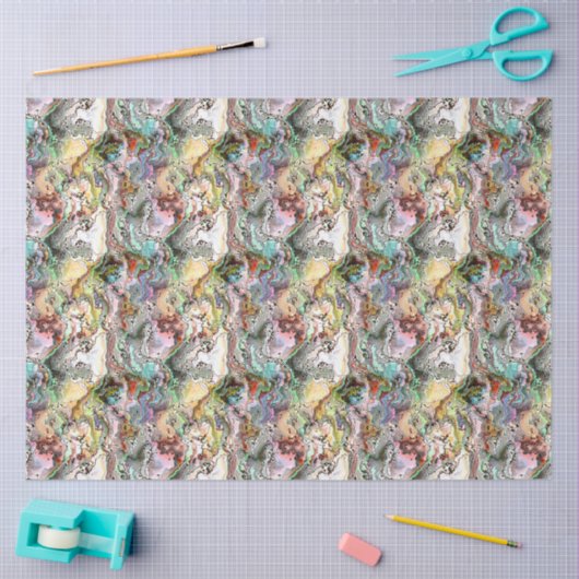 Elegante Abstracte Oyster Shell Patroon Decoupage Tissuepapier (Craft)