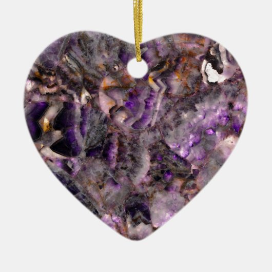 Elegante abstracte paarse lavendel lila marmer keramisch ornament (Voorkant)