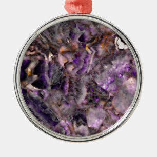 Elegante abstracte paarse lavendel lila marmer metalen ornament