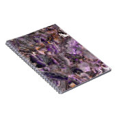 Elegante abstracte paarse lavendel lila marmer notitieboek (Rechterzijde)