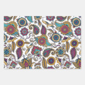 Elegante Abstracte  Paisley Flowers, Bladeren Inpakpapier Vel (Voorkant 2)