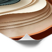 ✨Elegante Abstracte Papierlaag Kunst met Botanisch Perfect Poster (Hoek)