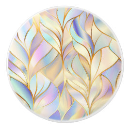Elegante Abstracte Pasteltinten Keramische Knop