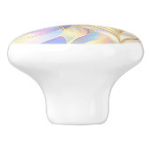Elegante Abstracte Pasteltinten Keramische Knop (Zijkant)