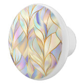 Elegante Abstracte Pasteltinten Keramische Knop (Rechts)