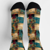 Elegante Abstracte Patchwork – Op Maat Gemaakte Ku Sokken (Top)