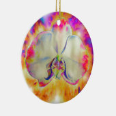 Elegante abstracte retro waterverf roze orchidee keramisch ornament (Rechts)