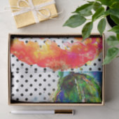 Elegante abstracte rode florale waterverf polka do tissuepapier (Geschenk)