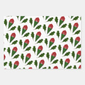 Elegante Abstracte rode rozen & bladeren bloemmoti Inpakpapier Vel (Voorkant 2)