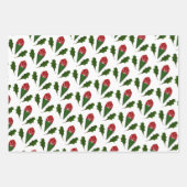 Elegante Abstracte rode rozen & bladeren bloemmoti Inpakpapier Vel (Voorkant)