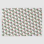 Elegante Abstracte rode rozen & bladeren bloemmoti Tissuepapier (Voorkant)