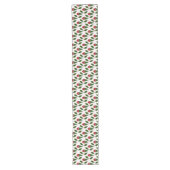 Elegante Abstracte rode rozen en Holly Pattern Lange Tafelloper (Voorkant)