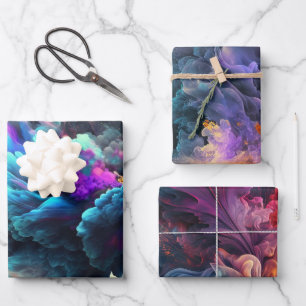 Elegante Abstracte Rook Kunst Cadeau Inpakpapier Vel