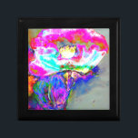 Elegante abstracte roze blauwgroen bloemenschilder cadeaudoosje<br><div class="desc">Elegante abstracte roze blauwgroen bloemenschilderij</div>