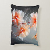 Elegante Abstracte Roze Bloem Mistige Stroom Accent Kussen (Achterkant (Verticaal))
