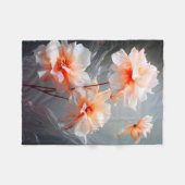 Elegante Abstracte Roze Bloem Mistige Stroom Fleece Deken (Voorkant (Horizontaal))