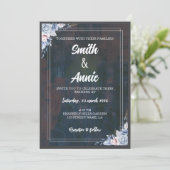 Elegante Abstracte Schilderij Huwelijksuitnodiging Kaart (Staand voorkant)