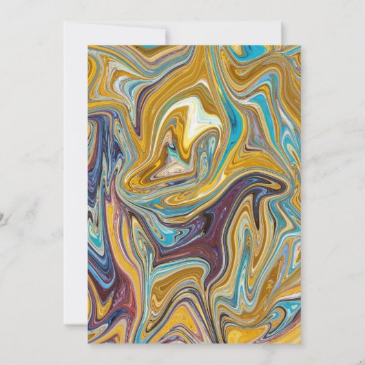 Elegante Abstracte schilderkunst bruiloft Save The Date (Achterkant)