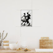 Elegante Abstracte swingdans Poster (Keuken)