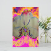 Elegante abstracte tropische bloemen briefpapier (Staand voorkant)