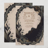 Elegante abstracte uitnodigingsontwerp kaart (Voorkant / Achterkant)