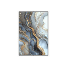 Elegante Abstracte Vloeibare Kunst Wanddecoratie